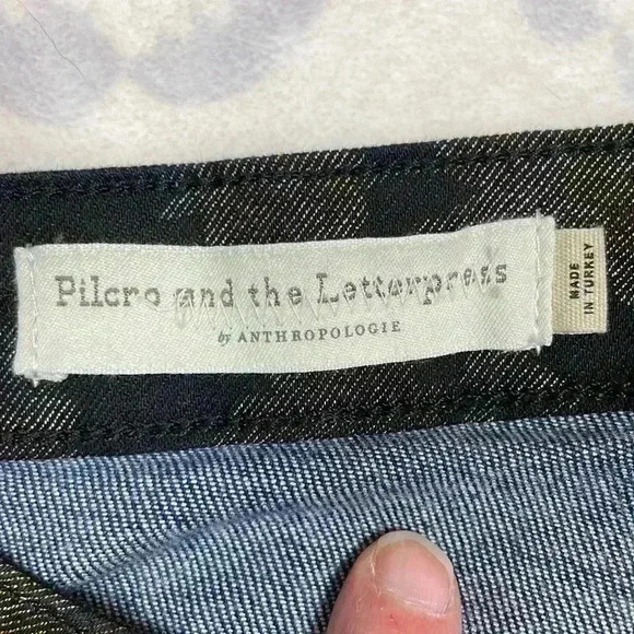 Pilcro and the letterpress high rise skinny jeans floral contrast stripe size 28 - Picture 11 of 15